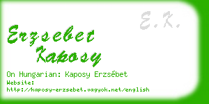 erzsebet kaposy business card