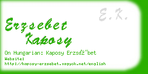 erzsebet kaposy business card